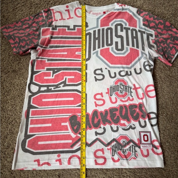Ohio State Buckeyes Mitchell & Ness Vintage Look T Shirt Men Size Medium EUC - Picture 2 of 6